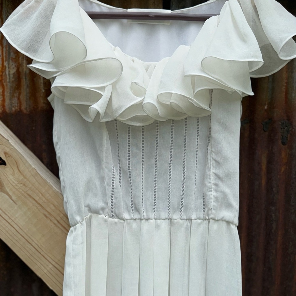 60/70s Albert Nipon Ruffled Midi, S - image 8